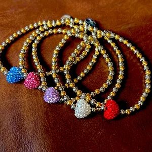 Rustic Cuff Chevron Ireland Heart SET of 5